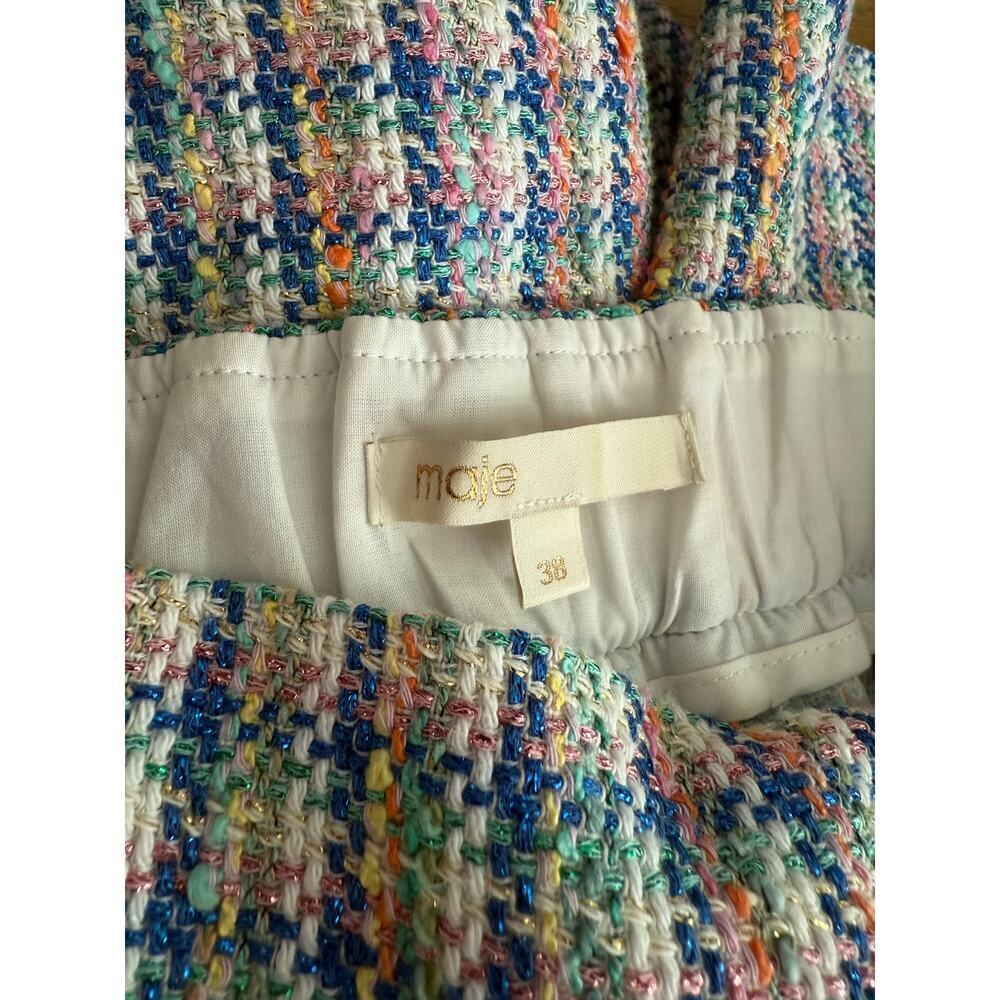 Maje Izam Tweed High Rise Shorts - Size 38 - Picture 6 of 6